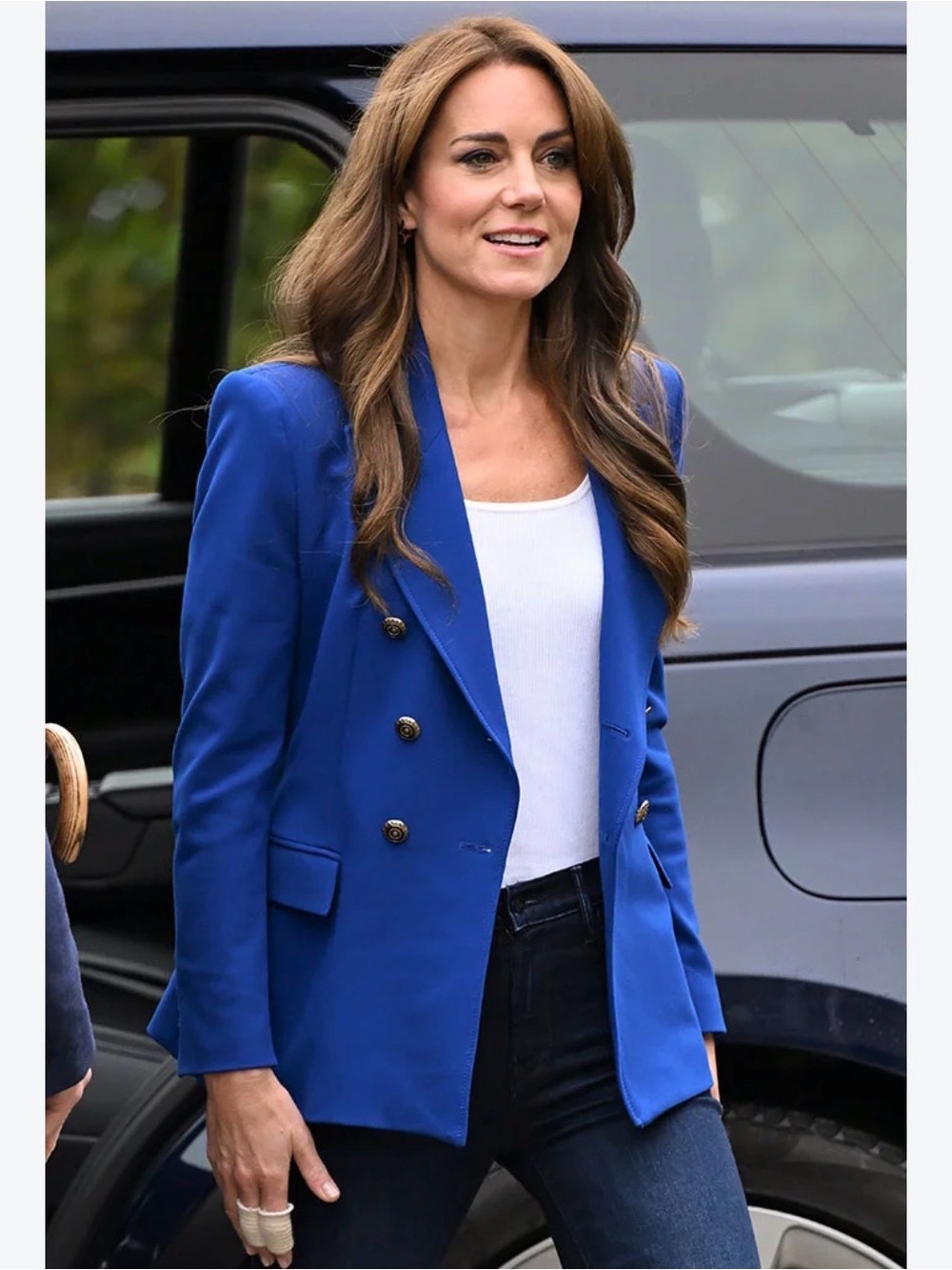 Zara Tailored Double Breasted Blazer Size Small ASO Kate Middleton Royal Blue